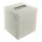 Thermoplastic Resin Square Tissue Box Cover in White Finish